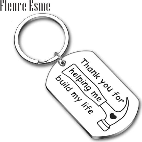 Fathers Mother Day Gifts for Father Mother Step Dad From Son Daughter Car Keychains Gift for Dad Mom Birthday Gifts for Father