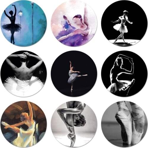 58mm Ballet Ballerina Dancer Shoes Icons Pins Badge Decoration Brooches Metal Badges For Backpack Decoration
