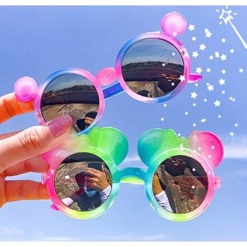 2021 Children Star Cartoon Round Colors Sunglasses Baby Girl Boy UV400 Goggles Outdoor Kids Summer Beach Eyewear Driver Goggles