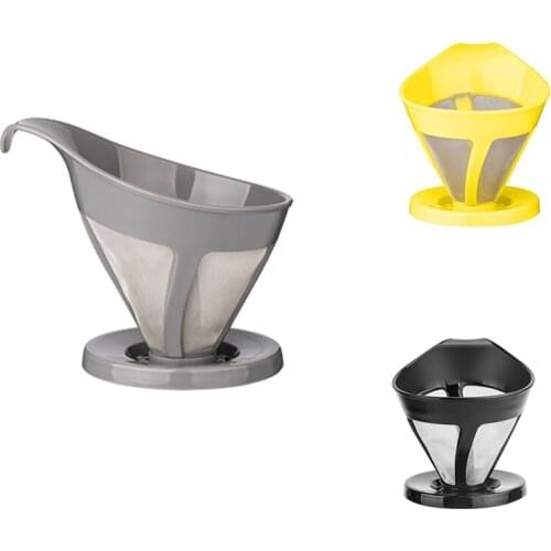 Drip Coffee Filter Stainless Steel Coffee Strainer Fine-Grained Tea Funnel Drip-Type Without Filter Paper
