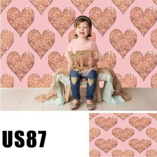 HUAYI Photography Backdrop Valentines Day Love Bokeh Hearts Photobooth Background Newborns Baby Child Studio Backdrops US-87
