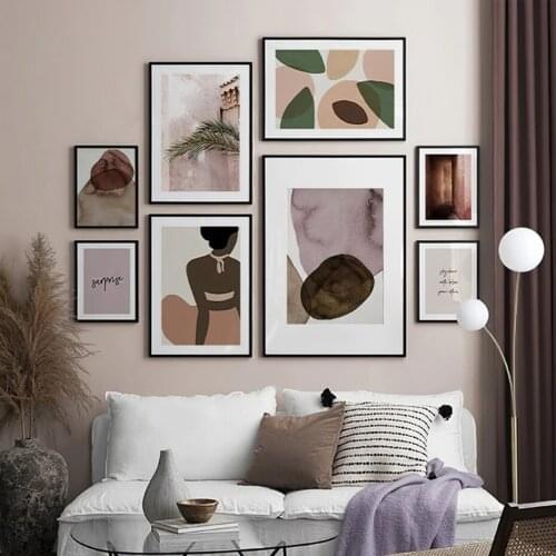 Geometry Abstract Simplicity Art Vintage Paintings Beige Quotes Canvas Wall Pictures Nordic Living Room Poster and Prints Decor