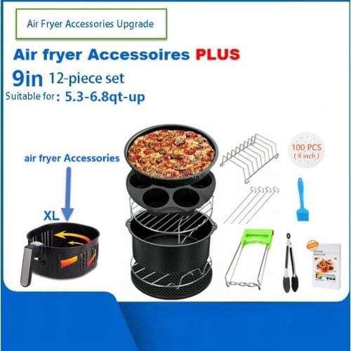 Ir Fryer Accessories 9" Baking Basket Grill and Pizza Plate for 9in12 pieces 5.3QT-6.8qtupD400