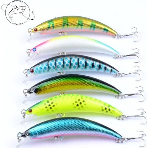 1Pcs Curved Lifelike Minnow Lure Sea Fishing Bait 9.5cm/9g Crankbait Artificial Hard Swim Baits Tackle Wobblers