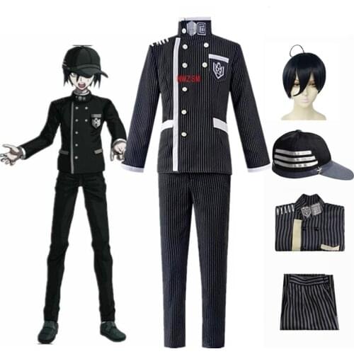 Anime Danganronpa Saihara Shuichi Detective Uniform Hat Set Cosplay Costume