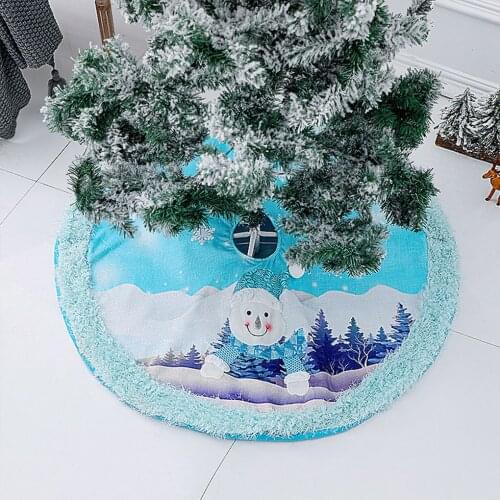 Christmas Tree Skirt Mat Xmas Trees Base Cover With LED Lighting Household Shop Office Floor Glowing Tree Skirt Decorations