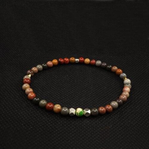 POHIER Natural Beads Bracelet Ocean Stone Men Women Bracelet Lucky Chakra Friendship Couples Bracelet Female Jewelry