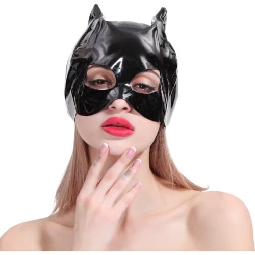 Sexy Mistress Cat Headgear Bdsm Bondage Mask Hood Cosplay Flirting Head Hood Fetish Restraints Sex Toys For Couples Adult Games