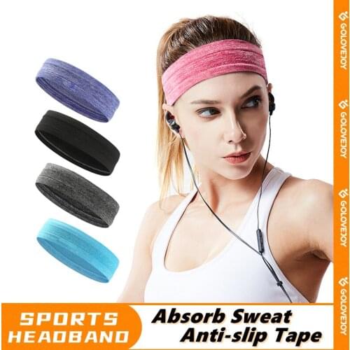 Sports Headband Unisex Silicone Forehead Protection Running Basketball Fitness Yoga Beam Exercise Sweat Absorption Head Scarf