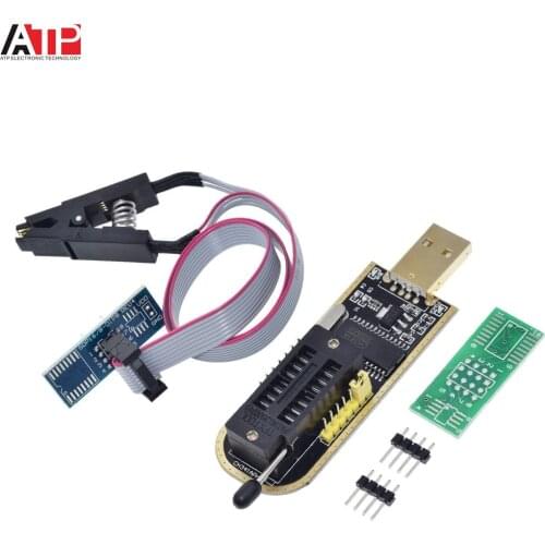 GREAT IT CH341A 24 25 Series EEPROM Flash BIOS USB Programmer Module + SOIC8 SOP8 Test Clip For EEPROM 93CXX / 25CXX / 24CXX