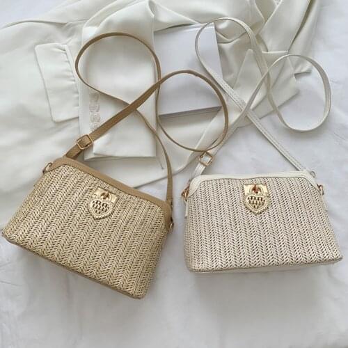 Vintage Women Summer PU Leather Woven Shoulder Crossbody Messenger Bag Casual Ladies Love Heart Solid Color Small Purse Handbags