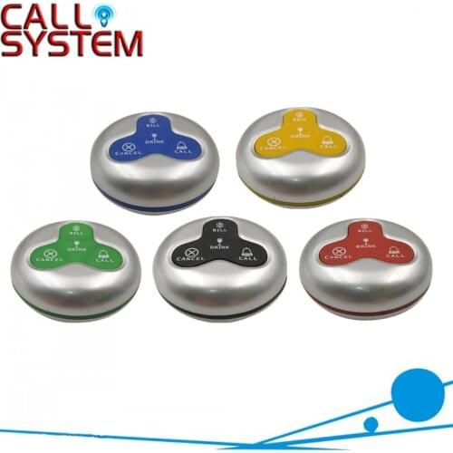 10pcs waterproof Electronic Table transmitter Silver Service Bell Button K-O4