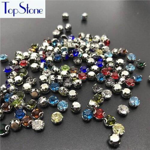 All Colors 1440pcs ss16 ss20 Sew On D Claw Rhinestones Glass Crystal Chatons In Setting Diy dress clothing accessories