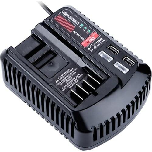 For CRAFTSMAN 20V 2A Li-Ion Battery Charger CMCB102 Rechargeable Power Tool Lithium Battery Charger Dual USB