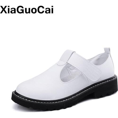 Spring Autumn Women Shoes Leather Flats Casual Breathable Cute Mary Janes Ladies Footwear Flat Soft Retro Female Shoes Outside