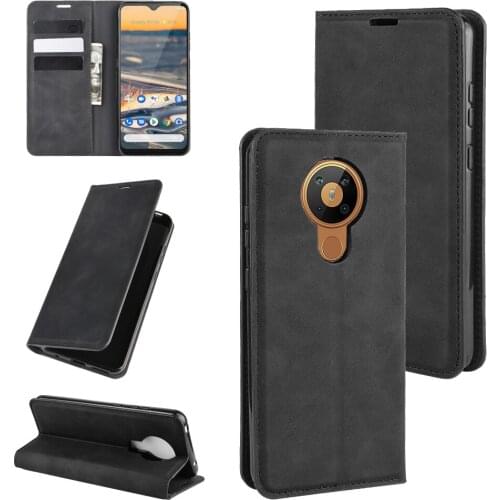 10pcs/lot Automatic Magnetic Wallet Flip Phone Case For Nokia 5.3 TPU in inner Cover