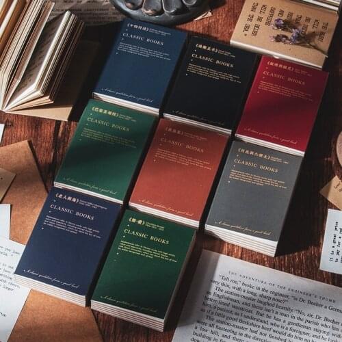 100Pcs/Set Famous Writers Mini Books Material Paper Junk Journal Planner Scrapbooking Vintage Decorative DIY Craft Paper