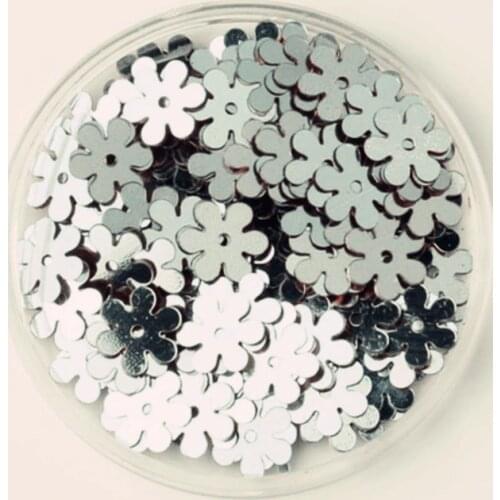3000pcs/lot 9mm Flat Flower Centre Hole Loose Sequins Sewing Kids DIY Garment ,Wedding Craft,Accessories Silver