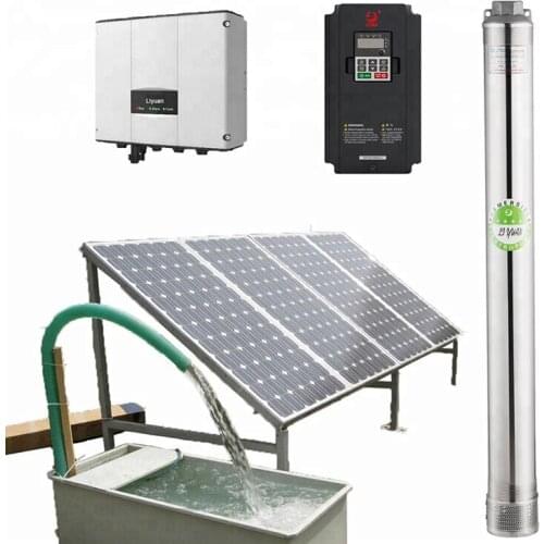 Liyuan 4 Inch Pump Photovoltaic Solar Water Pump Three-Phase 4hp 3Kw Submersible Motor Water Pump Price