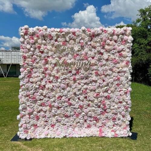 60X40CM Home Decoration 3D Artificial Silk Rose Flowers For Wedding Christmas Wall Decoration Baby shower Party Backdrop