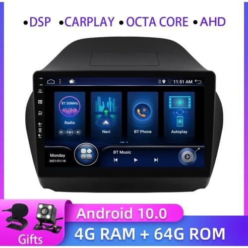 Bosion Android 10 4GB+64GB for Hyundai Tucson IX35 2010-2015 2 din Car Radio multimedia Navigation GPS navigation DSP carplay