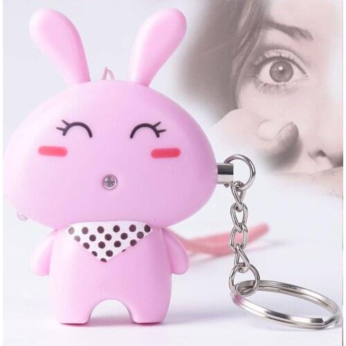 120dB Cute Rabbit Styling Self Defense Alarm Keychain for Kids Girl Elderly Women Personal Safety Scream Loud Emergency Alert