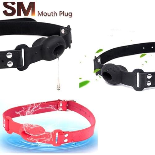 Breathable Adjustable Mouth Gag With Saliva Hole Oral Gag Mouth Plug Fetish Bondage Restraint Mouthwatering Sex Toys For Couples
