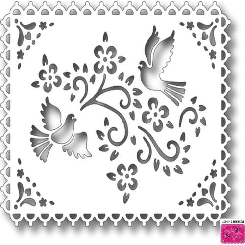 Bird Tapestry Metal Cutting Dies Decoration Scrapbook Paper Craft Knife Mould Blade Punch Stencils