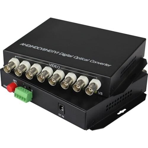 HDCVI/TVI AHD Video Fiber Optic Media Converters for Dahua/Hikvision/AHD 1.3MP/1MP CVBS signal camera CCTV