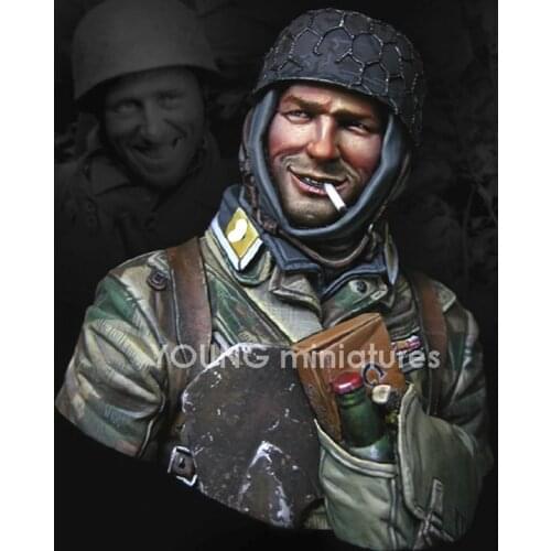1/10 Fallschirmjager, 1944, Resin Model bust GK, Military theme of World War II, Unassembled and unpainted kit