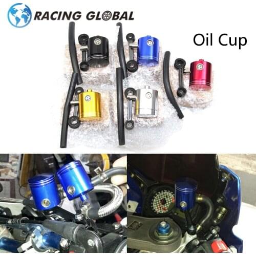 ALCON-Motorcycle Oil Cup Fluid Oil Reservoir Front Brake Clutch Tank Cylinder CNC Universal For Kawasaki Yamaha With 5 Color