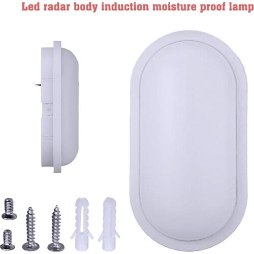 Mayitr Motion Sensor Outdoor Waterproof Wall Lamps Light 15W Bathroom Oval Wall Light Outdoor/Indoor Lighting LED Lamp