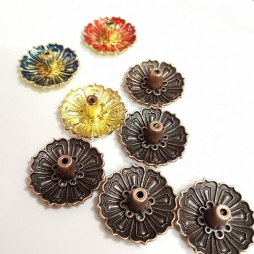 Mini Incense Burner Flower Shape Multipurpose Zinc Alloy Domestic Censer for Indoor