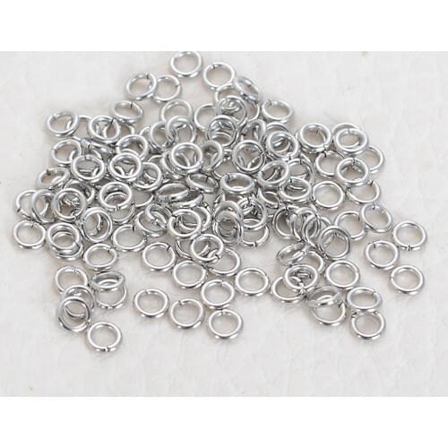 Miasol 200Pcs(100Pcs)/Lot Stainless Steel Jump Rings Single Loops Open Jump Rings & Split Rings For Diy Jewelry Jewelry Finding