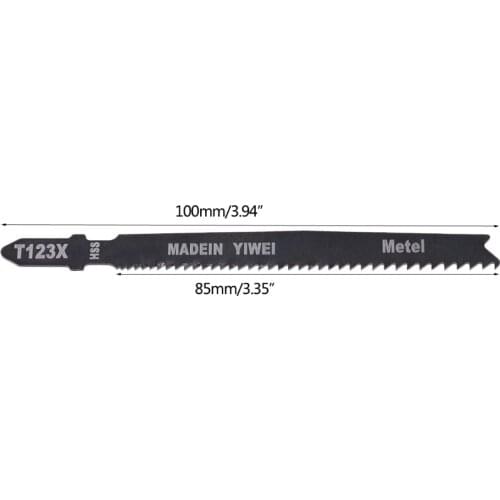 5 Pcs T123X 4 Inch HCS T-Shank Jigsaw Blades Set For Metal Cutting MOLC