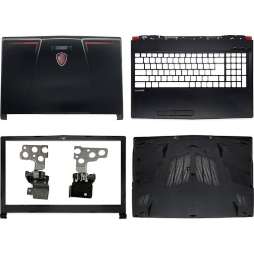 NEW For MSI GP63 GP63VR Laptop LCD Back Cover/Front Bezel/LCD Hinges Top Rear Lid Cover 3077C1A213HG017