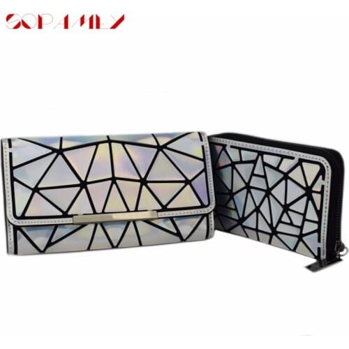 New Luminous Long Wallets Women Geometric Wallet Purses Female Clutch Purse Card Holder Cards Noctilucent Wallet cartera hombre