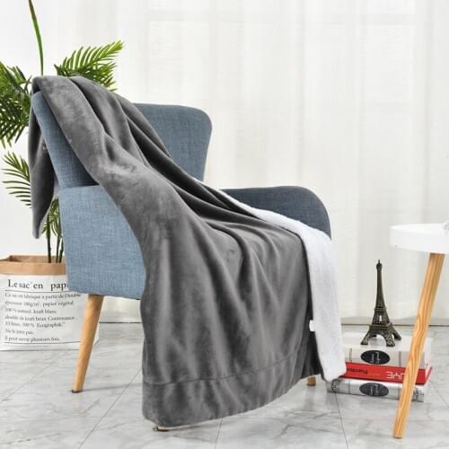 Sherpa lamb wool blanket thickened double layer flannel blanket blankets for beds