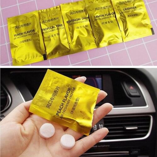 100pcs/lot Car Outlet Perfume Original Auto Perfumes Air Freshener Car Air Conditioning Vent Clip Flavor 6 Flavor Styling