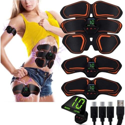 USB Abs Stimulator Muscle Toner Women Men Arms Legs Shaper Trainer Toner Abdominal Training Belt