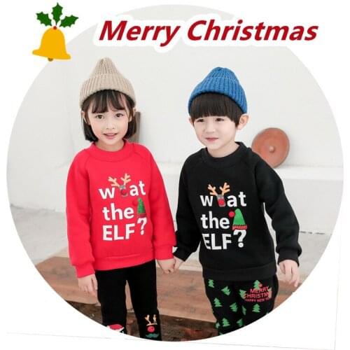 Xmas Eve Santa Claus Reindeer Embroidery Family Look Sweater Pajamas Mom Kids Christmas Matching Hoodies Sweatshirt Outfits Top