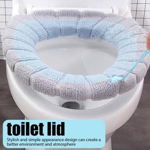 Thickened Toilet Cushion Winter Soft Washable Common Nordic Toilet Seat Pads Household Bathroom Lavatory Cushion Toilet Set