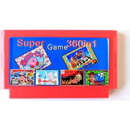 Top Quality Game Cartridge 60 Pins 8 Bit Game Card - 360 IN 1 Region Free