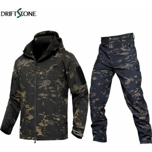 Winter Military Army Jacket Mens Softshell Camouflage Fleece Hoodies Coat Waterproof Windproof Jacket