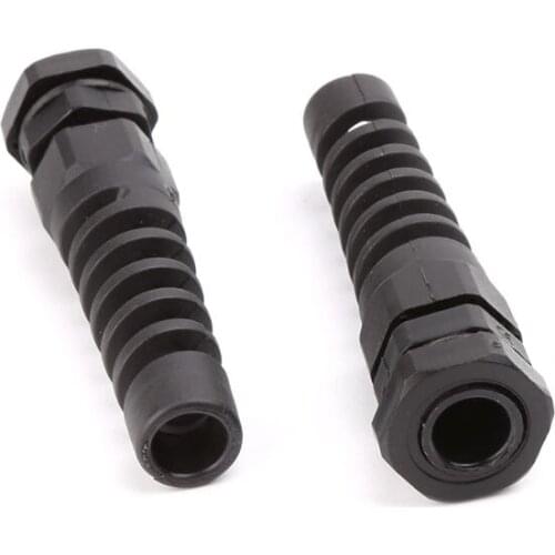 10pcs Waterproof M12 PG7 Cable Connectors Spiral Strain Relief Protector