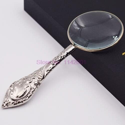 100pcs 5X Carved Magnifier Handheld Magnifier Reading Magnifying Glass Lens For Reading Inspection Crafts Hobbies Jewelry Loupe