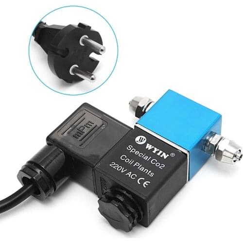 220V EU Plug 50Hz CO2 Aquarium System Magnetic Solenoid Valve Regulator