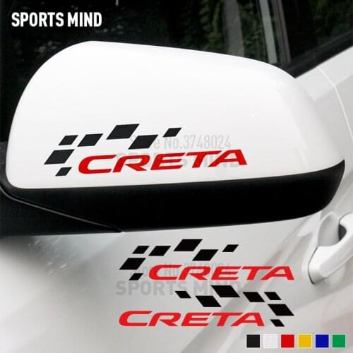 3 Pairs SPORTS MIND Exterior Accessories For Hyundai Creta Ix25 Car Styling Automobiles Rearview Mirror Car Sticker Decal
