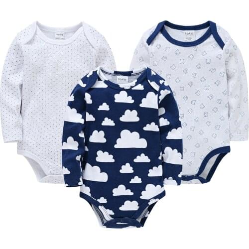 3PCS Infant Baby Bodysuit 2021 New Brand Retail Newborn Baby Girl Boys Body Long Sleeve 100% Cotton Babys Underwear Pajamas