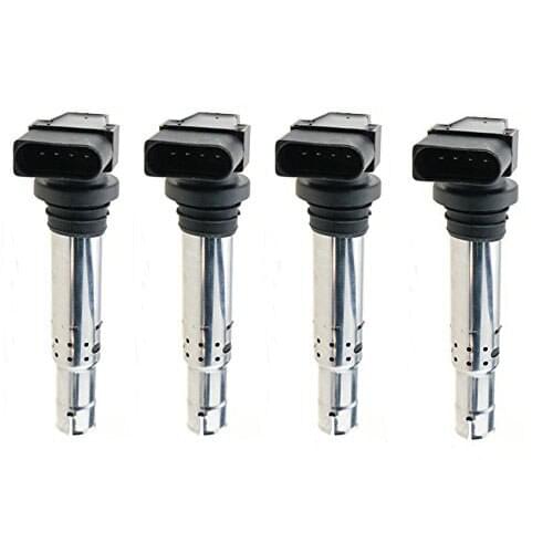 4 PCS NEW 036 905 715 F Ignition Systems Coil For VW Golf Jetta Bora Beetle Polo Sharan AUDI A1 A3 1.6FSI 1.4T 0986221023